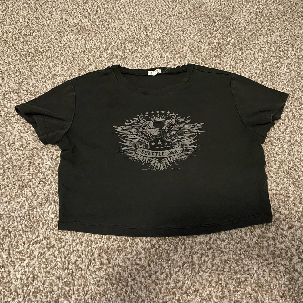 Garage Cropped Graphic Seattle WA Cropped T-Shirt